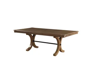 64 Brown Solid Wood Removable Leaf Dining Table