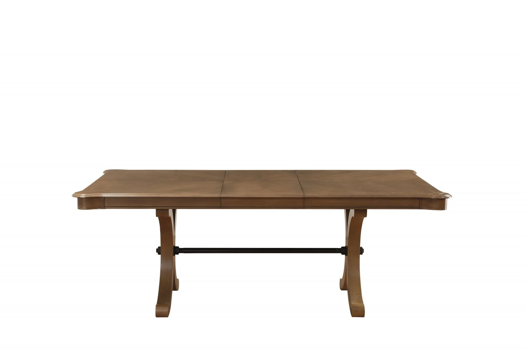 64 Brown Solid Wood Removable Leaf Dining Table