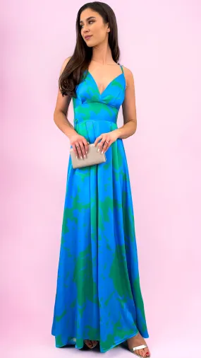 A1470 Lola Maxi Dress Blue/Green