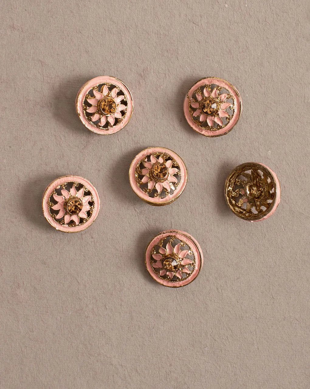 Antique Metal Casting Button ( Set Of 4 )