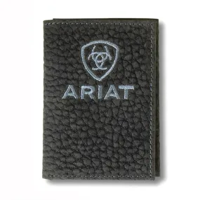 Ariat Trifold Crazy Horse Ariat Embroidered Logo Wallet