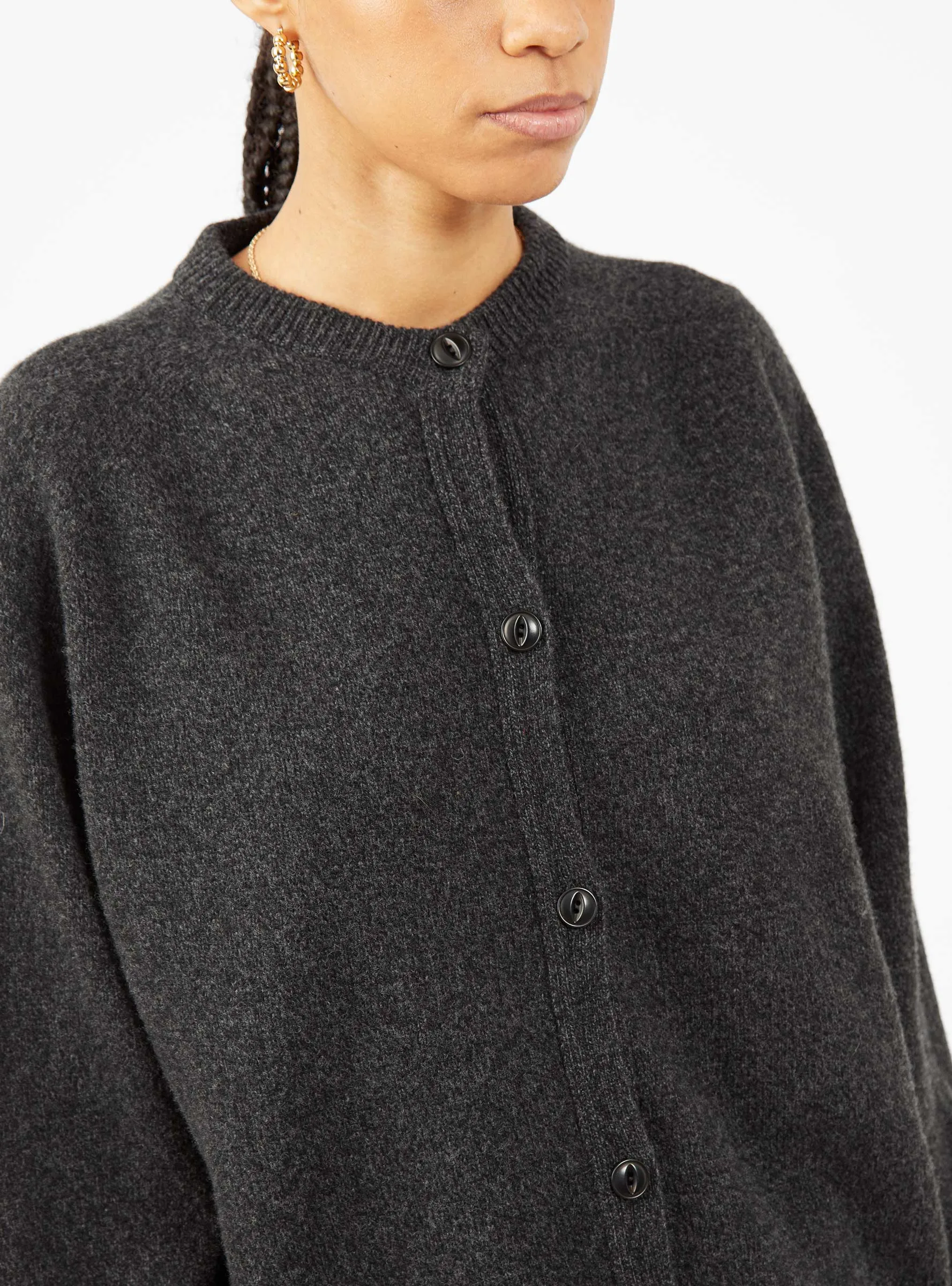 Atomic Cardigan Black Marl