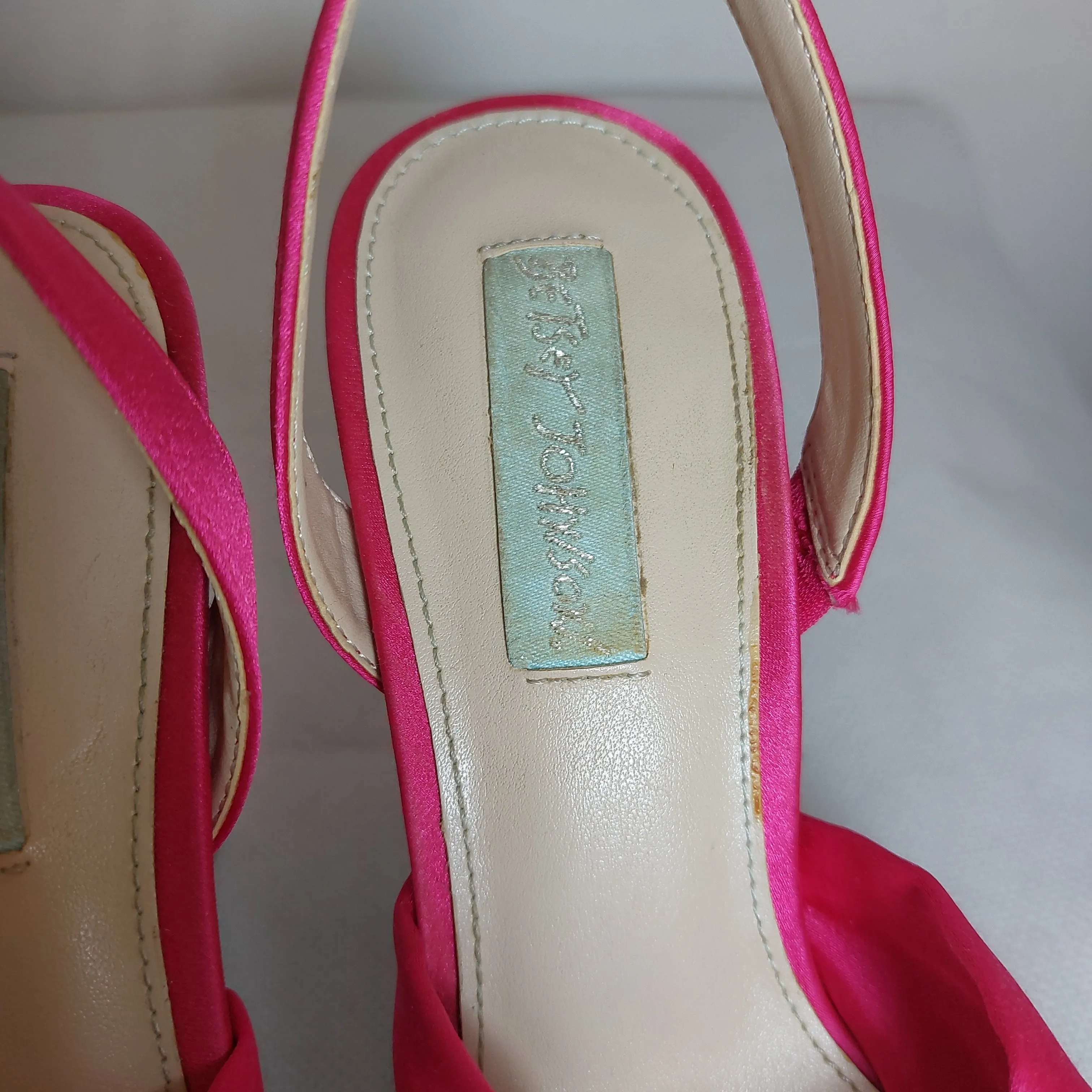 Betsey Johnson 'Briel' Pink Rhinestone Slingback Heels | Pre Loved |