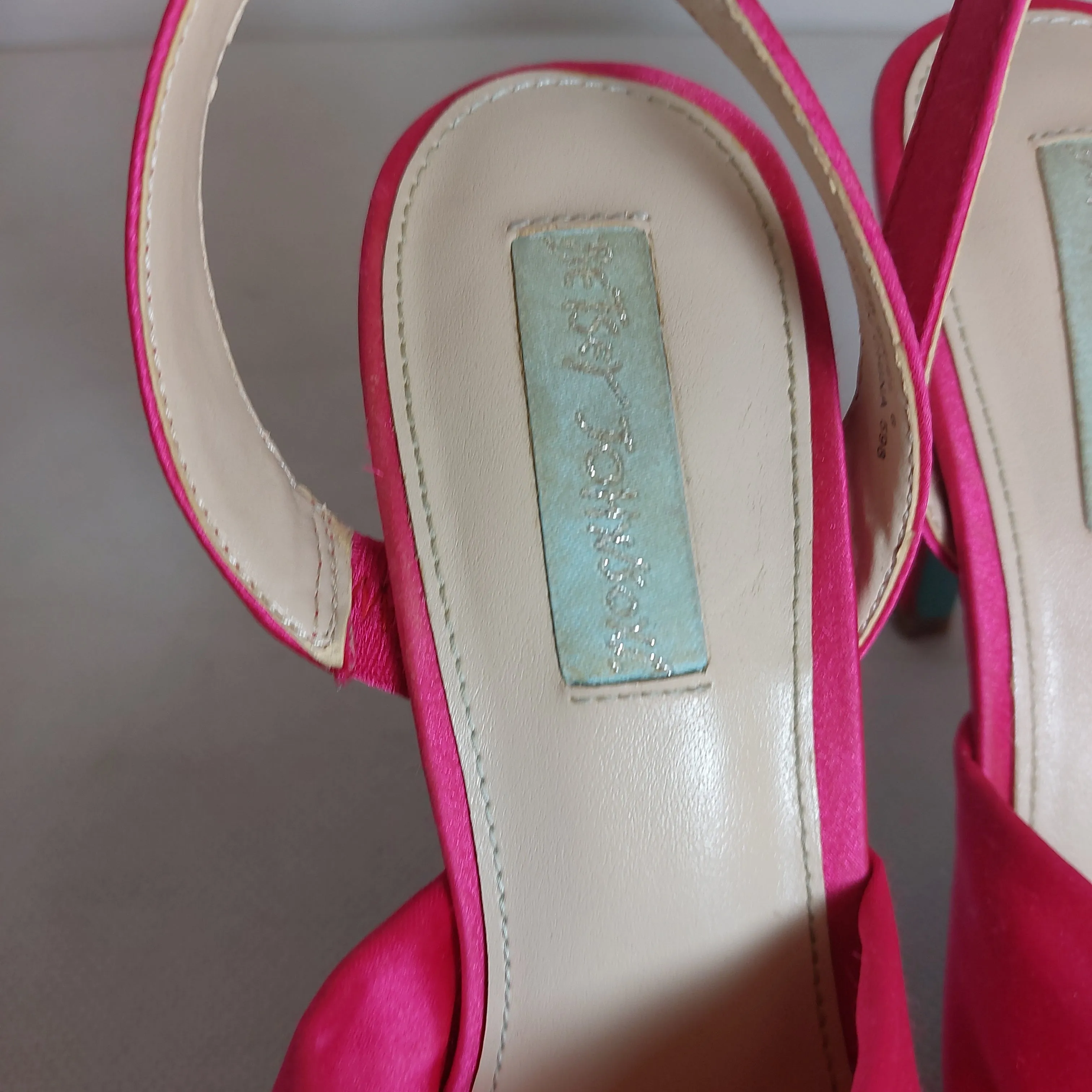 Betsey Johnson 'Briel' Pink Rhinestone Slingback Heels | Pre Loved |