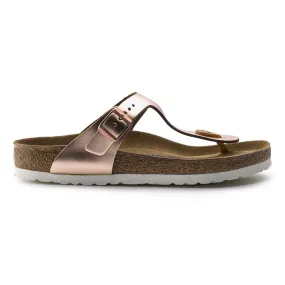 Birkenstock Women's Gizeh SOFT Footbed Copper Metallic Leather