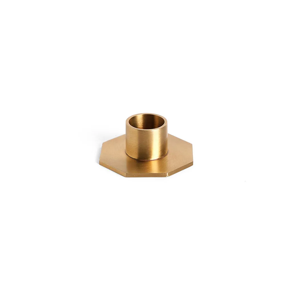 Brass Candleholder, Octagon