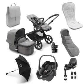 Bugaboo Fox 5, Pebble 360 PRO Ultimate Travel System - Graphite/Grey Melange/Grey Melange