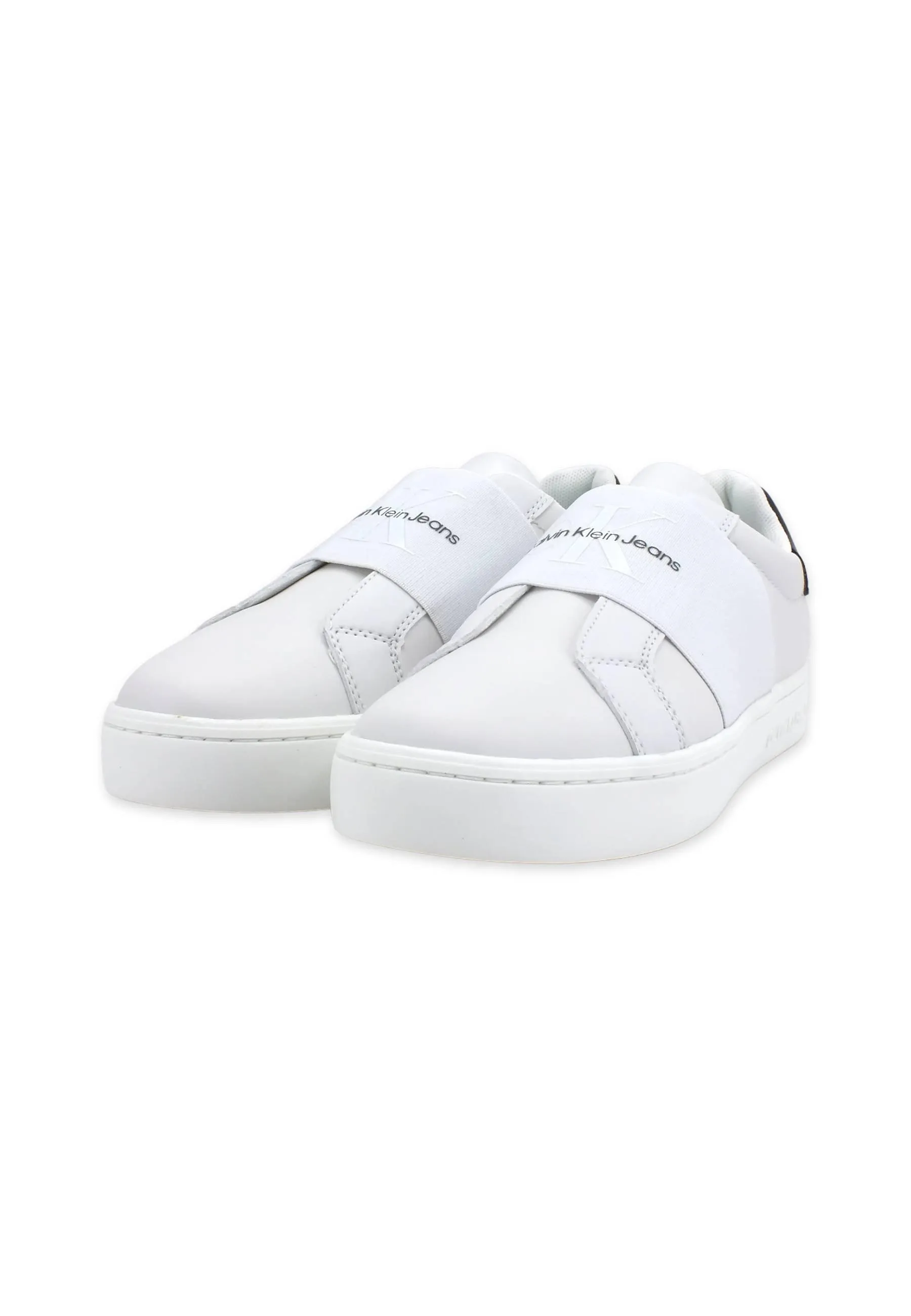 CALVIN KLEIN Casual Cupsole Sneaker Slip On Donna Triple White YW0YW01021