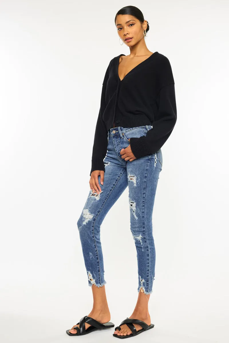 Carlita High Rise Ankle Skinny Jeans