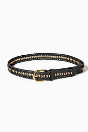 Chain-Link Faux Leather Belt