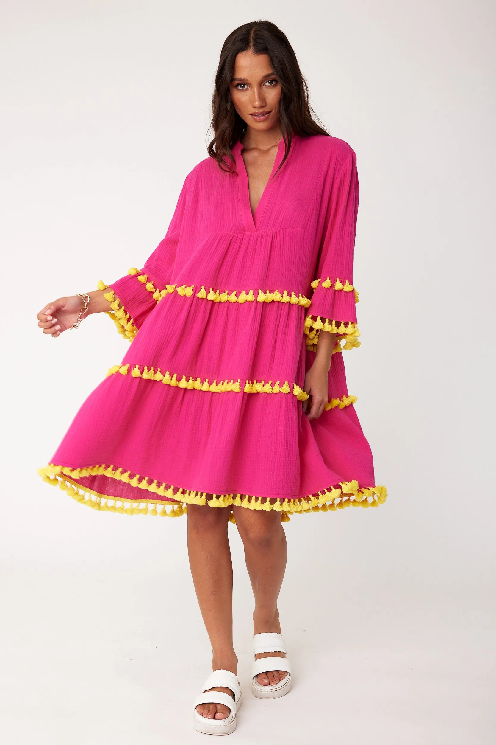 CHARLIE Dress Hot Pink