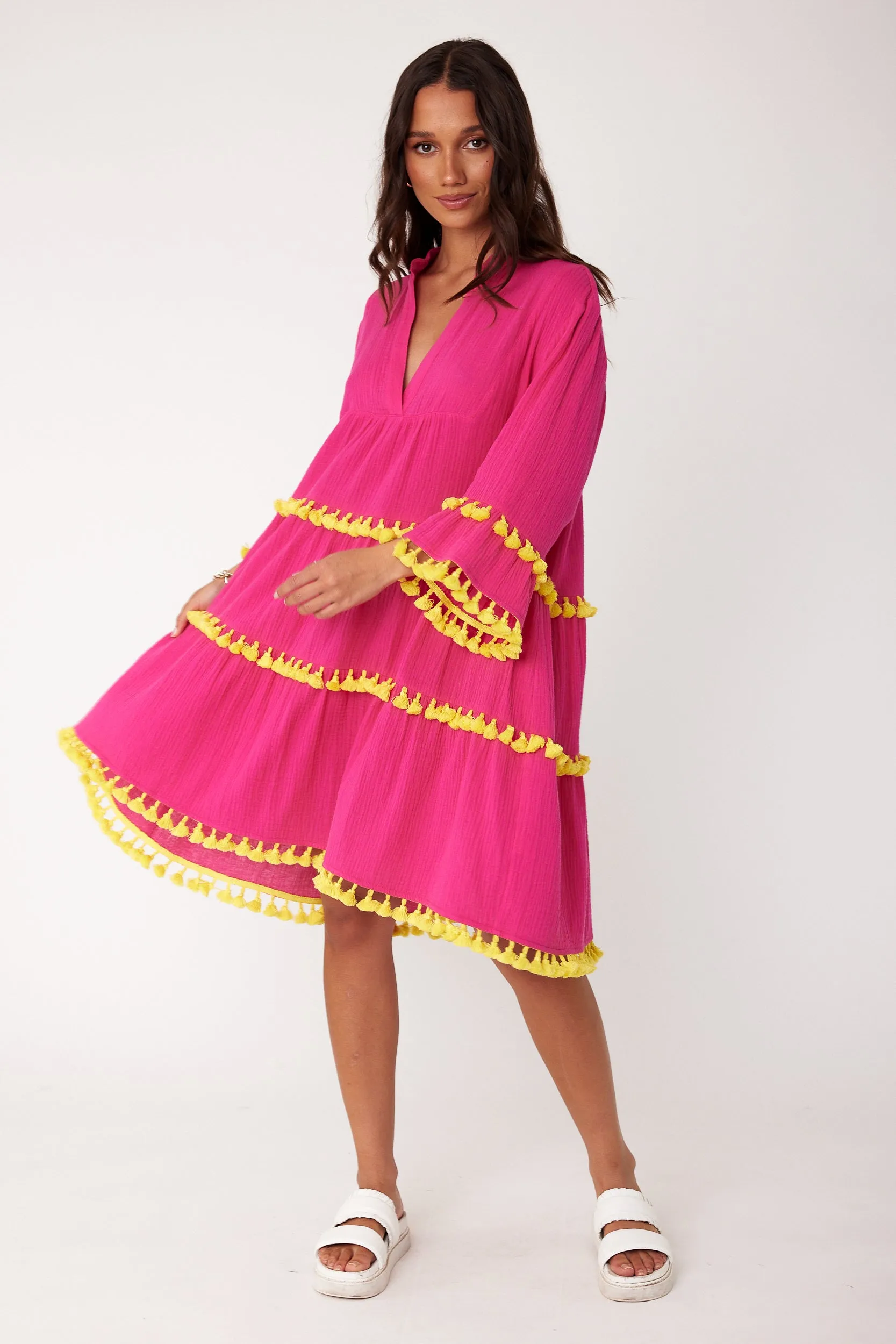 CHARLIE Dress Hot Pink