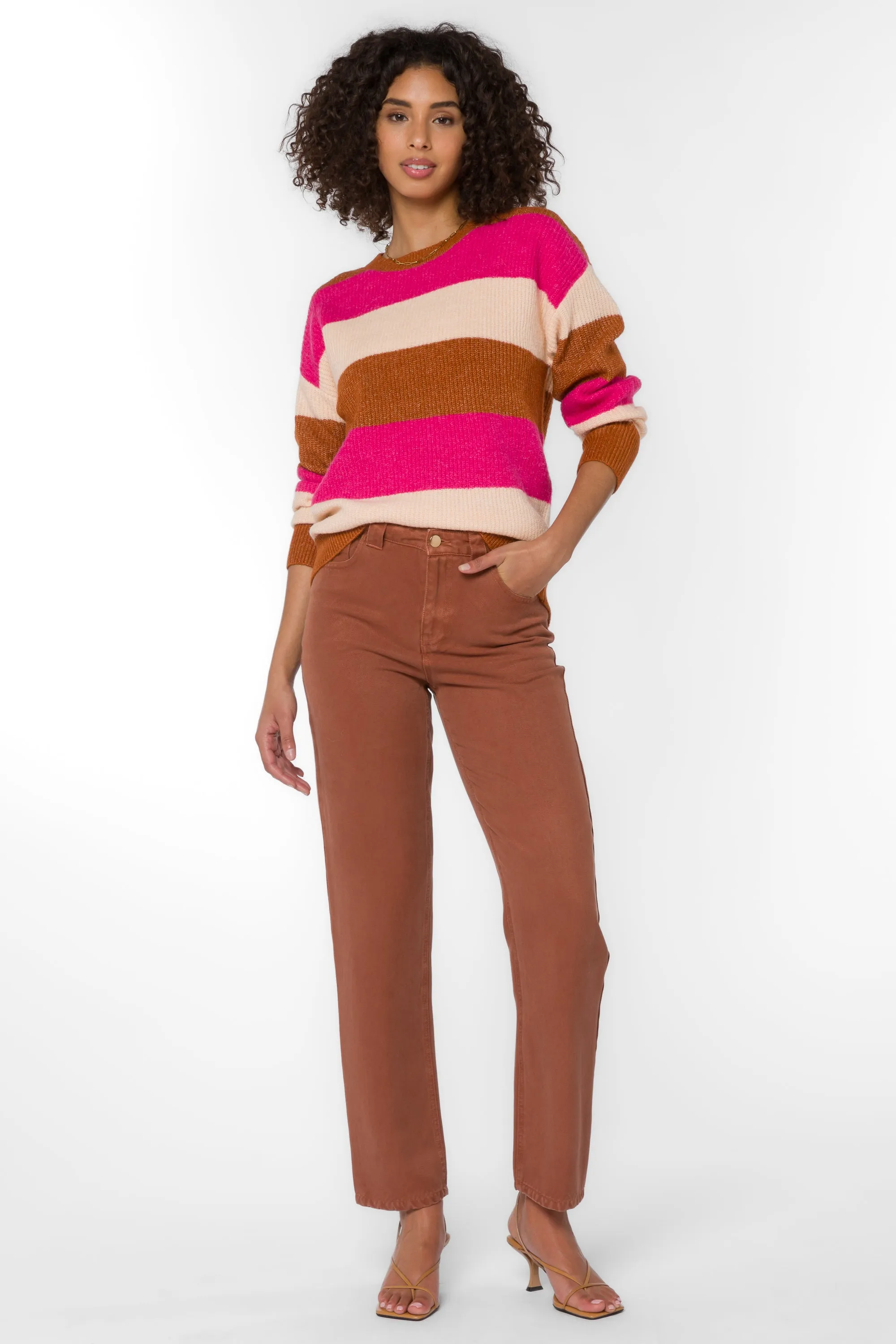 Cornell Berry Stripe Sweater