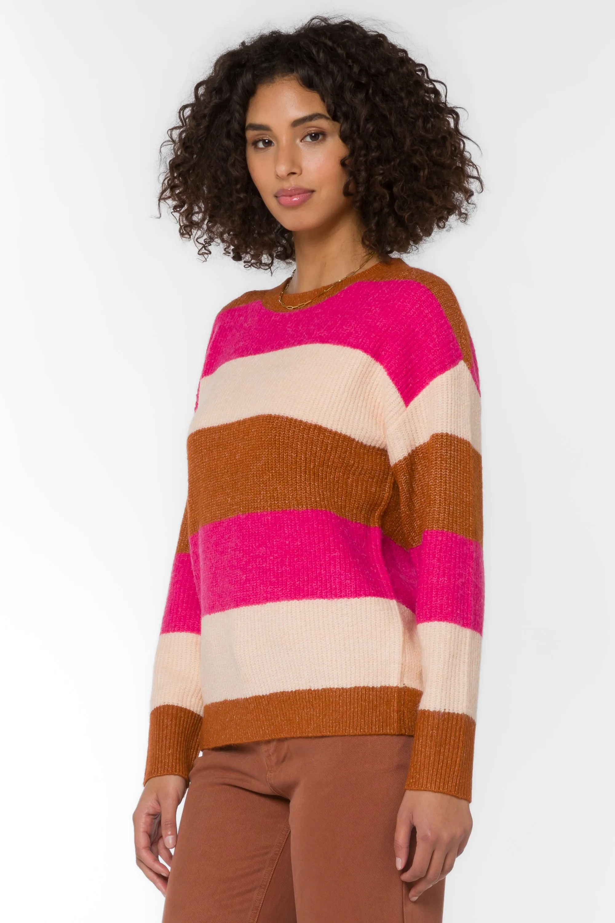 Cornell Berry Stripe Sweater