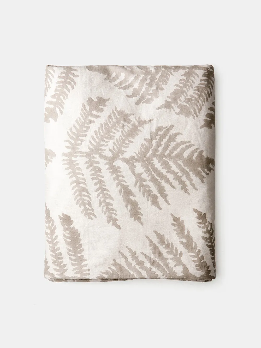 Cotton Duvet Cover in Dove Fern