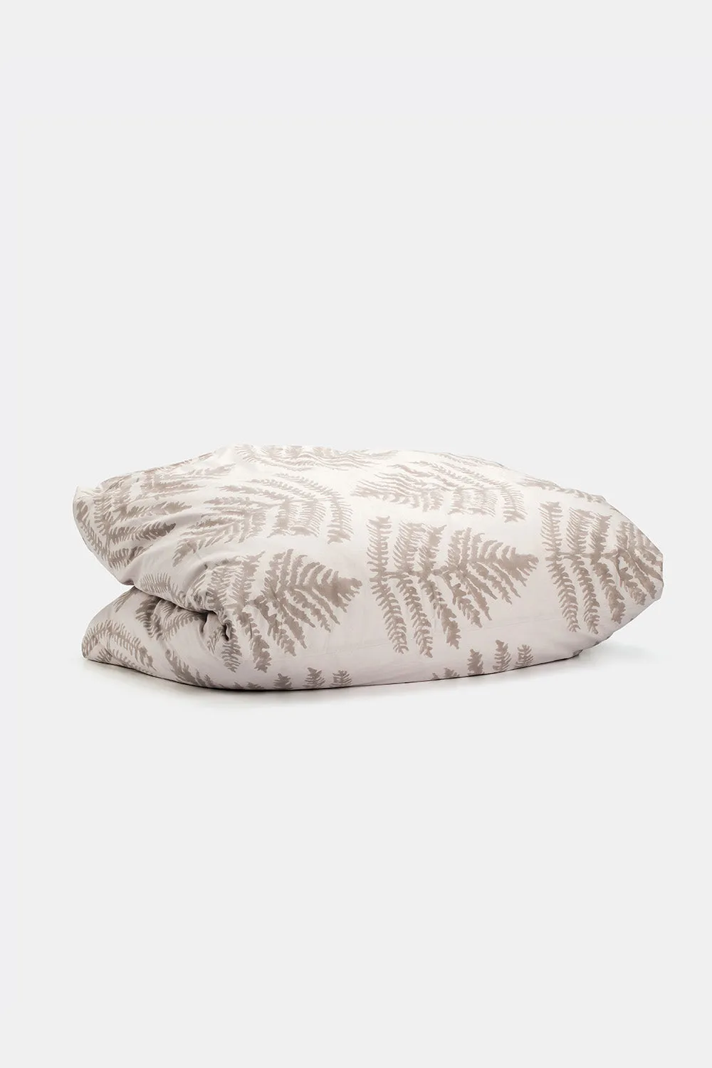 Cotton Duvet Cover in Dove Fern