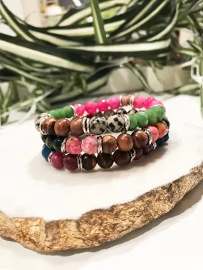 custom therapy bracelet stack - TH-3X-05-BR