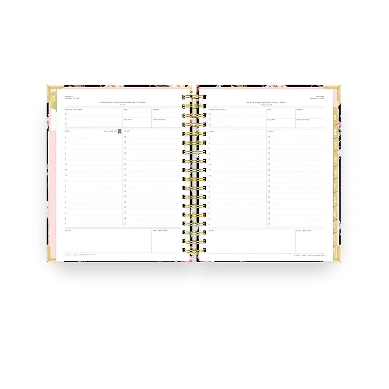 DAY DESIGNER | 2024 Daily Planner - Black Stripe