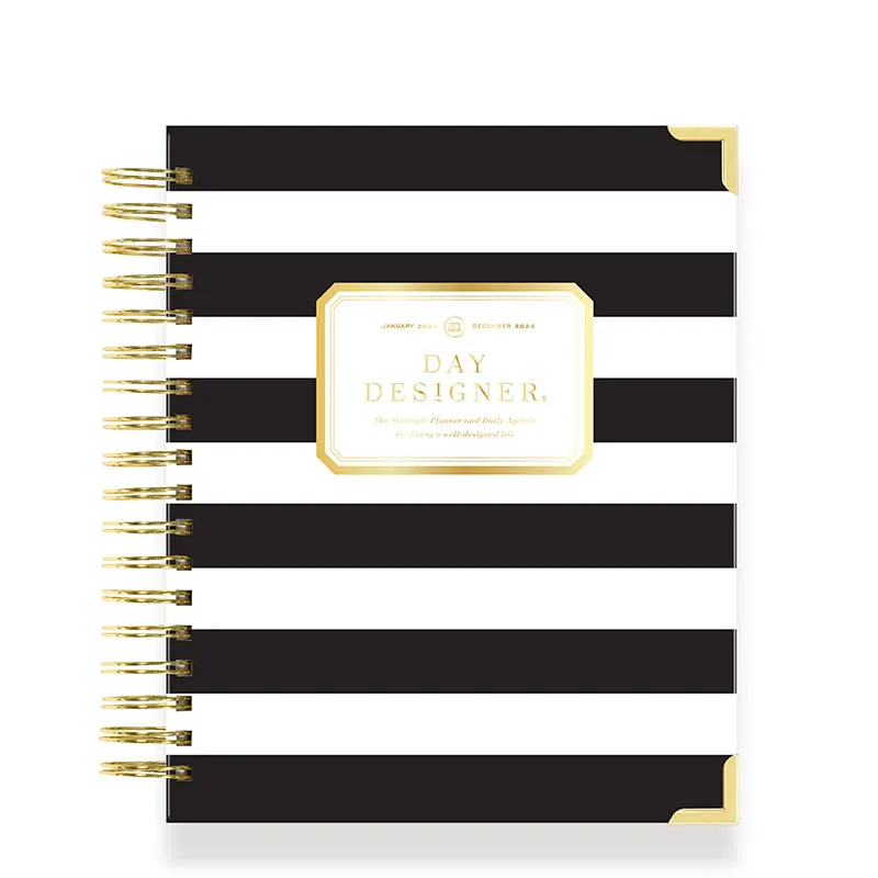 DAY DESIGNER | 2024 Daily Planner - Black Stripe