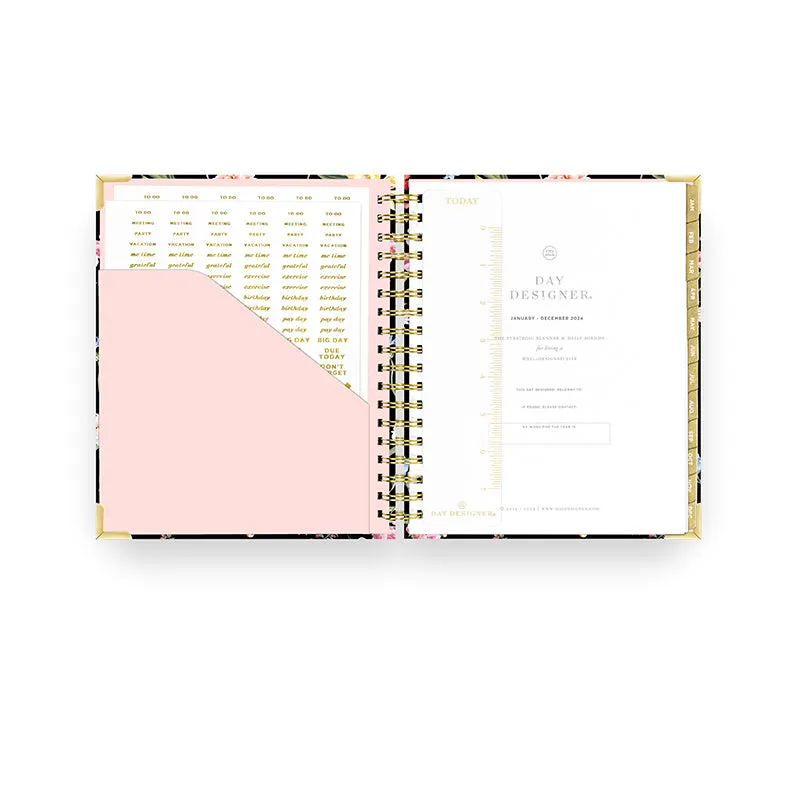 DAY DESIGNER | 2024 Daily Planner - Black Stripe