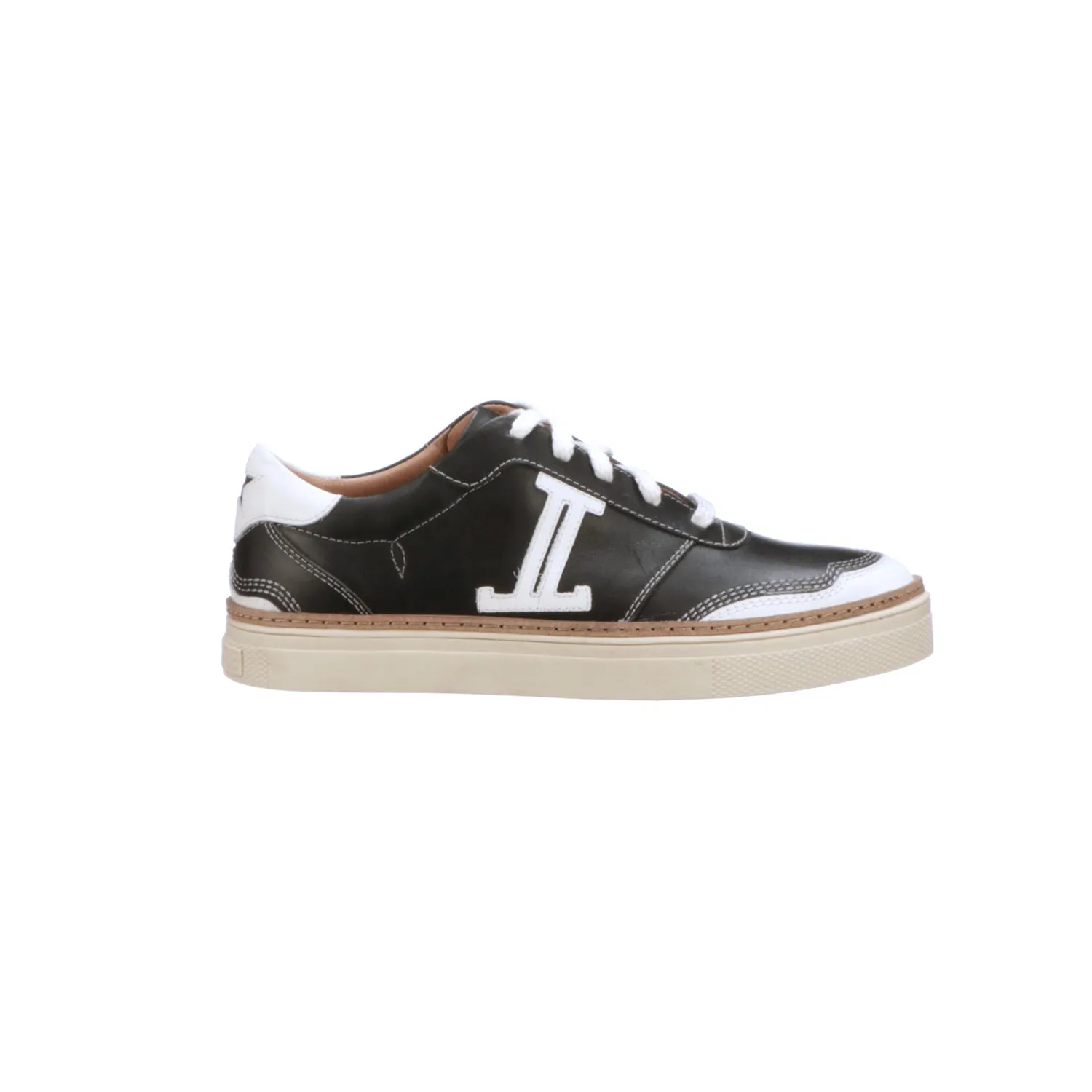 Double L Lace Up Sneakers :: Black