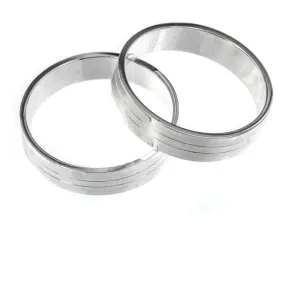 Eleisa Silver Sandblasted Band Ring Unisex