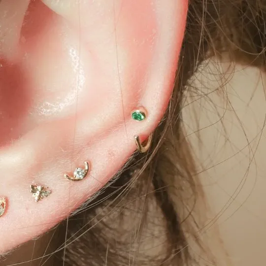 Emerald Ear Cuff