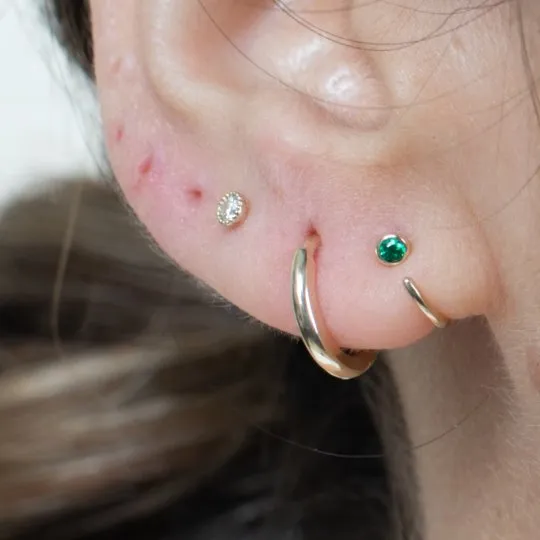 Emerald Ear Cuff