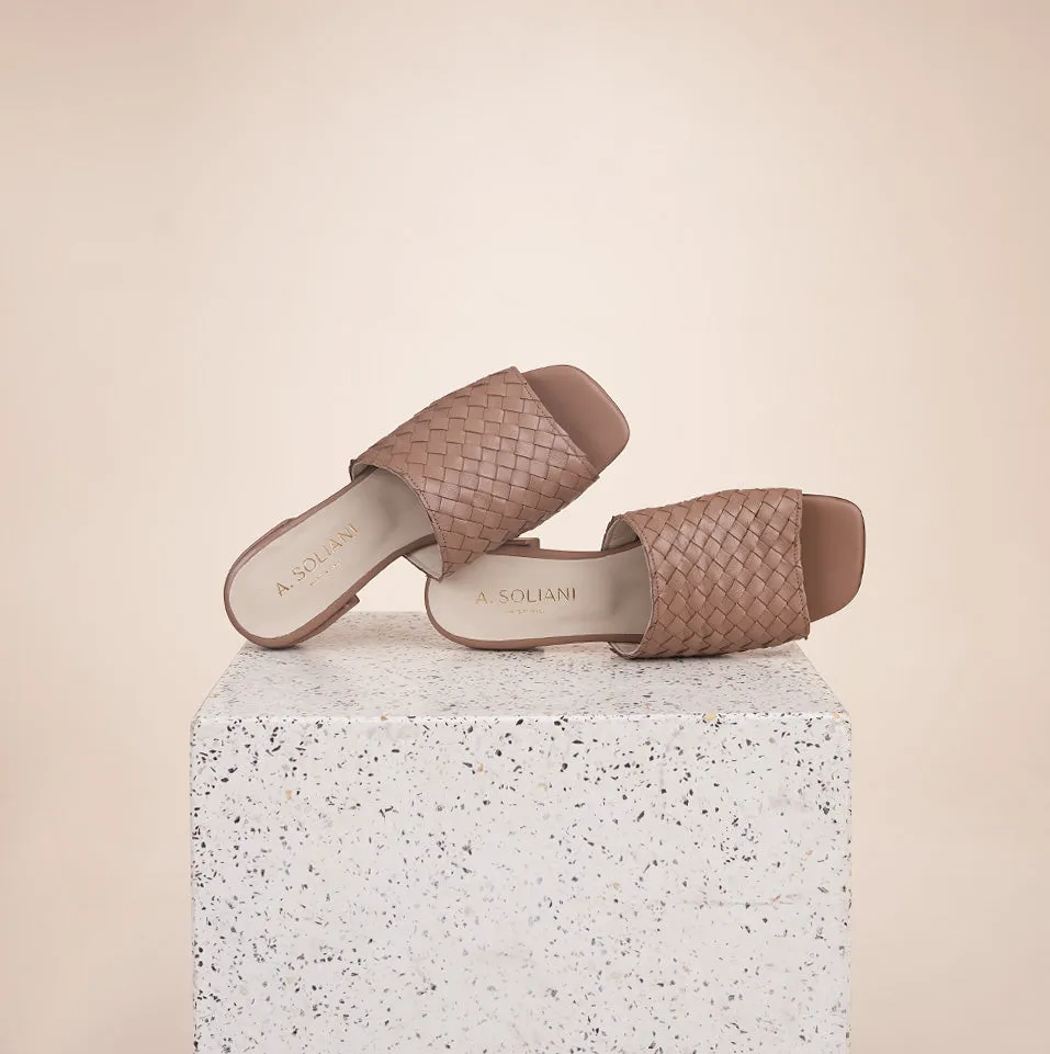 Fiore - Woven Leather Taupe