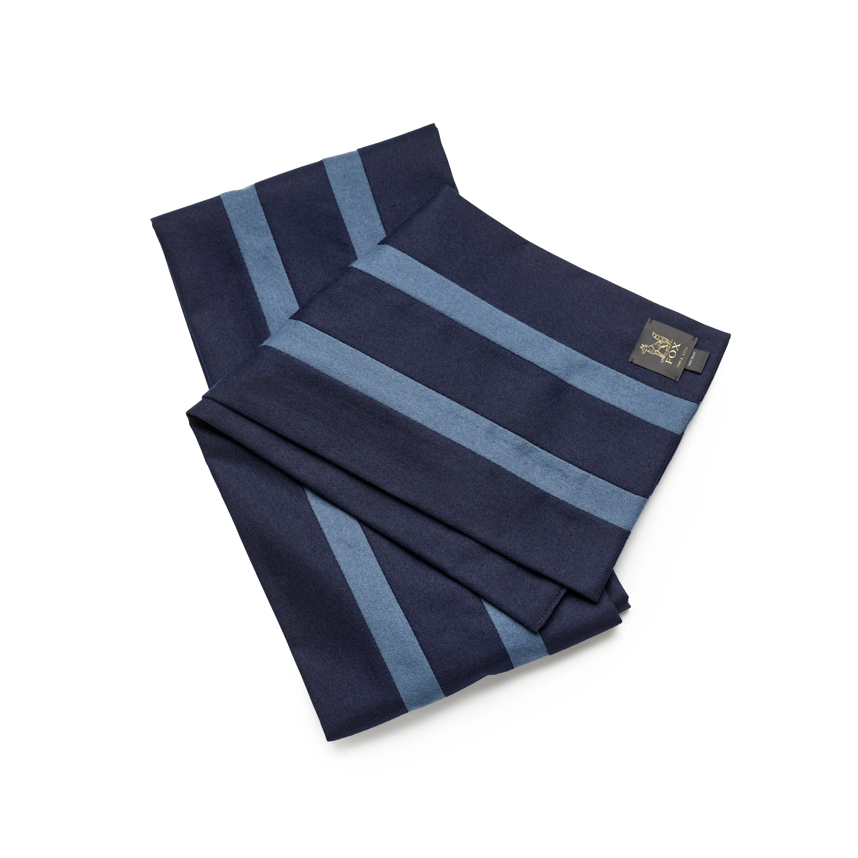 Fox Brothers Navy and Airforce Blue College Scarf