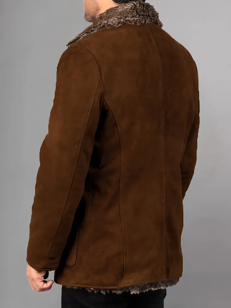 Furlong Suede Leather Coat