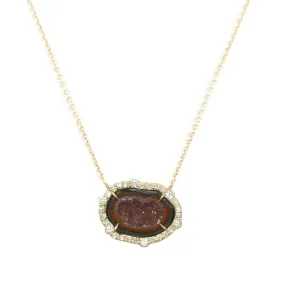 Geode 18k Yellow Gold Necklace