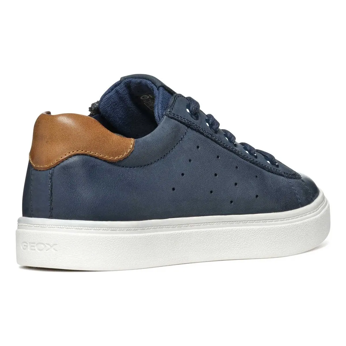 Geox Boy's Nashik Navy/Brown Leather (Sizes 36-37)