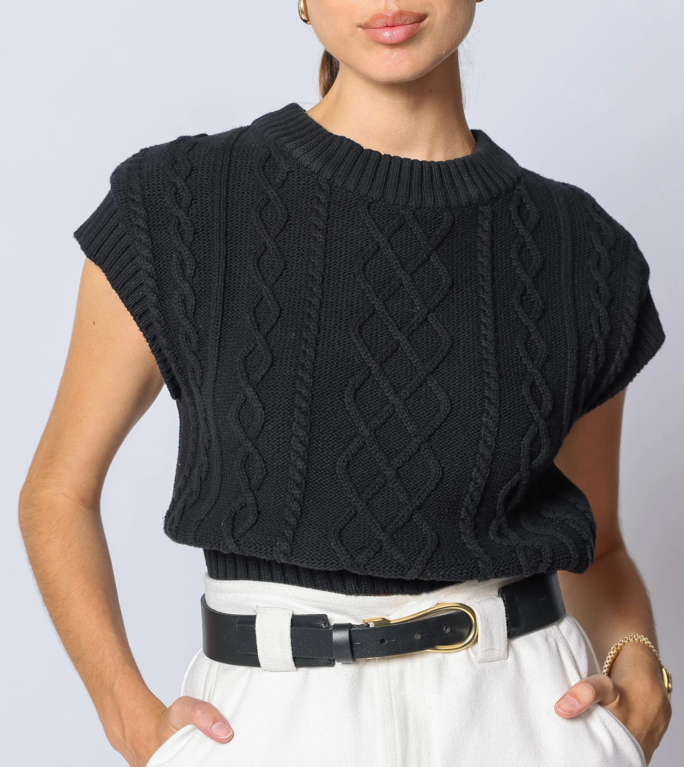 Gigi Sweater Vest | Black