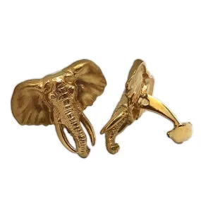 Gold Elephant Cufflinks