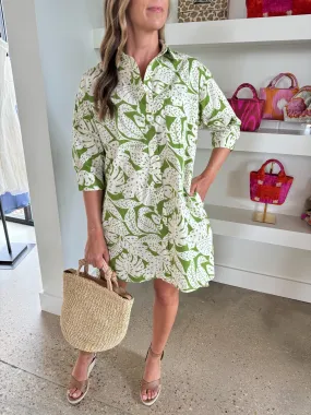 Ibiza Palm Shirt Dress