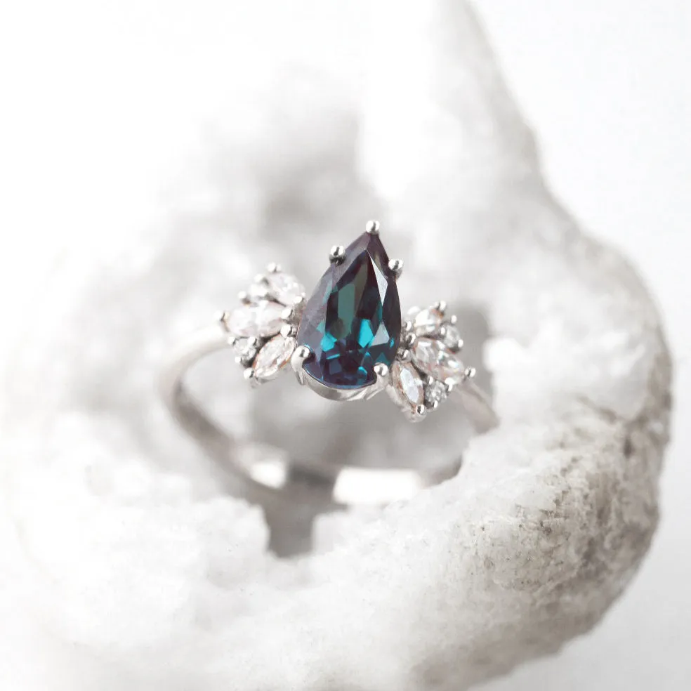 Jennifer Pear Alexandrite Ring