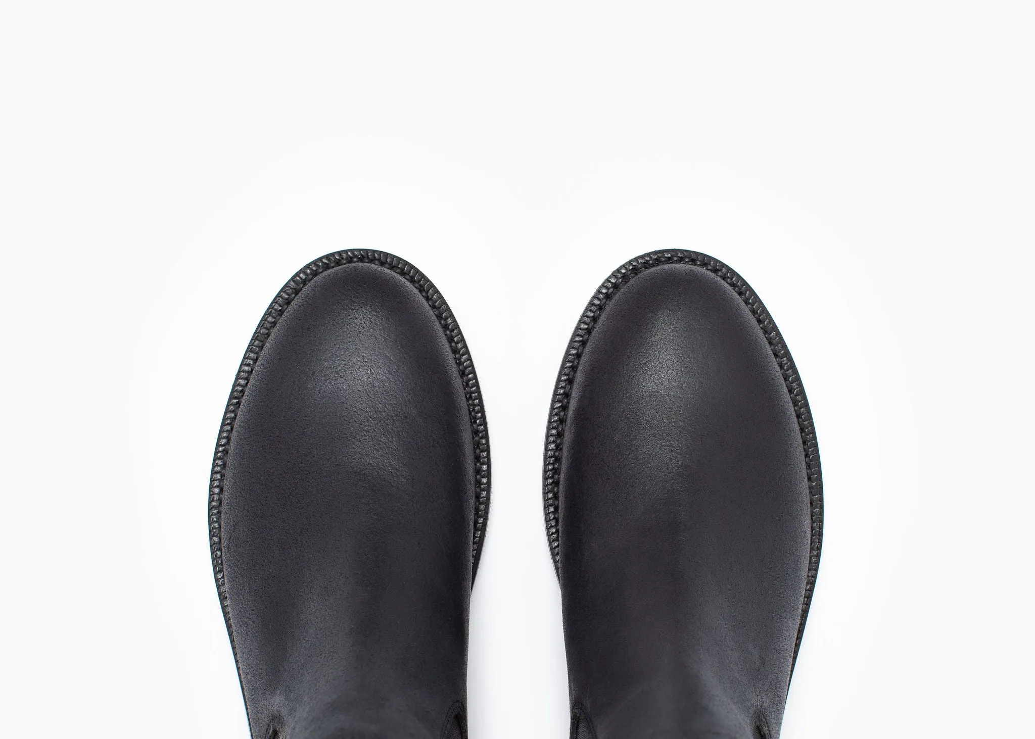 Josephine Chelsea Boot Black Waxed Commander