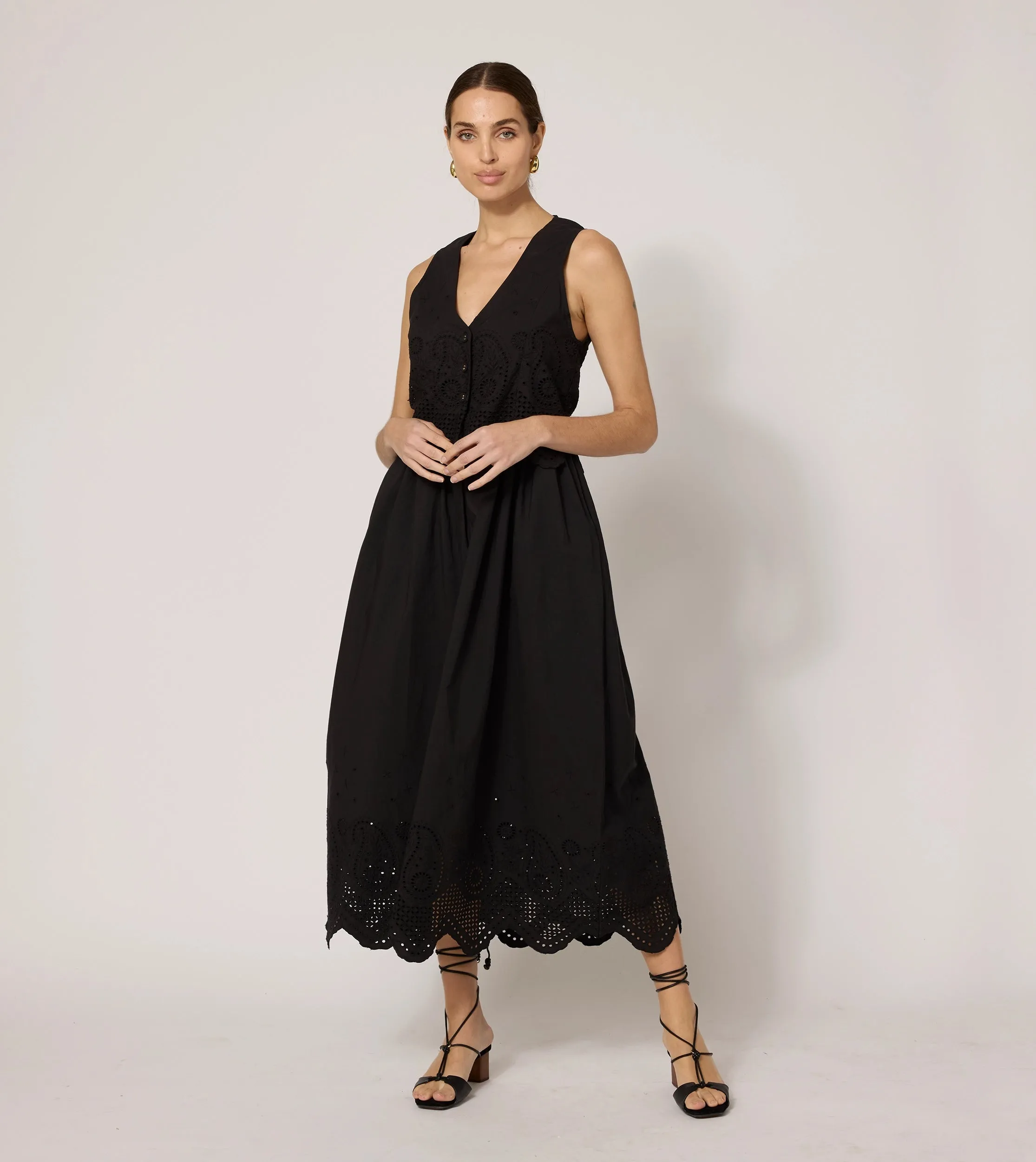 Julie Midi Dress | Black