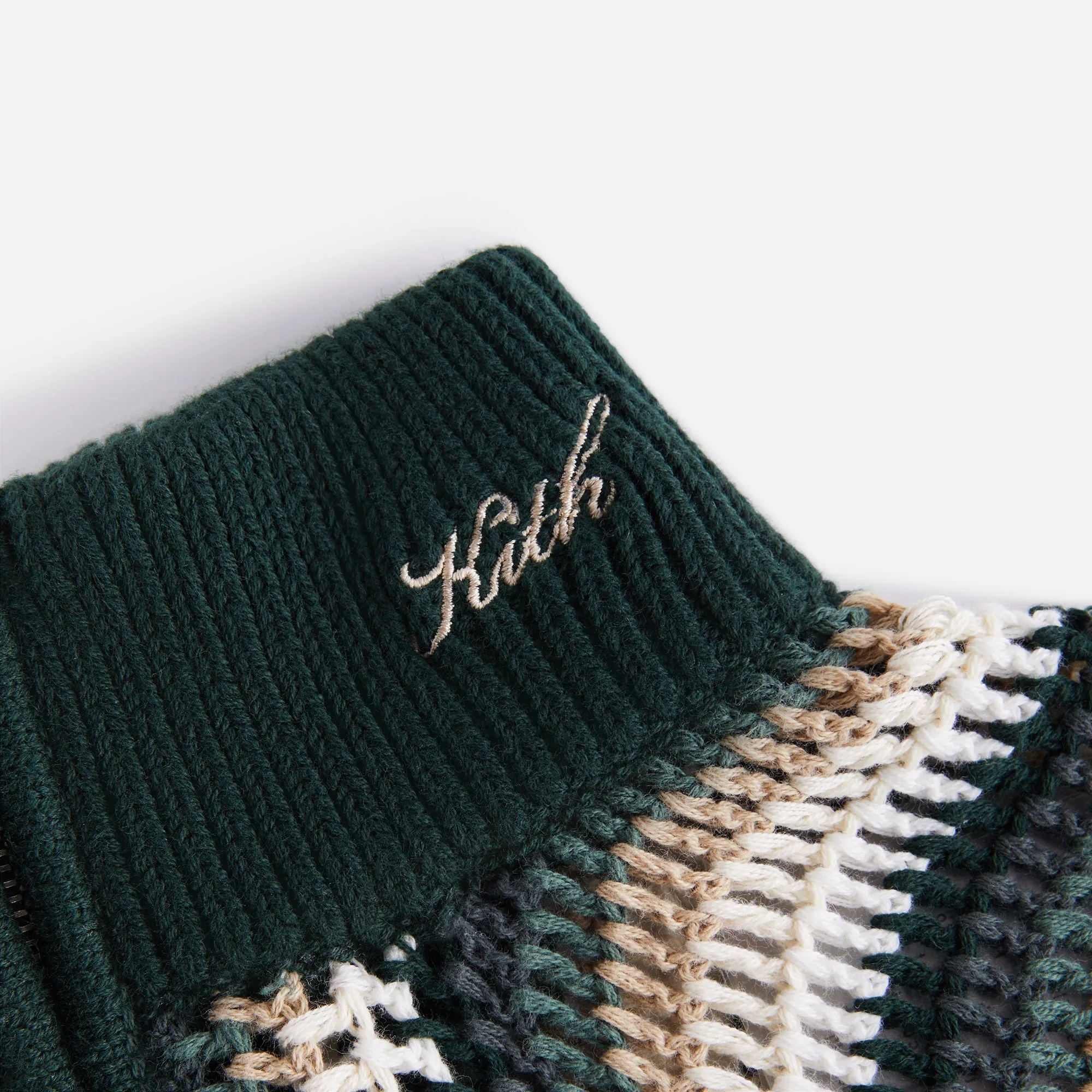 Kith Women Hunter II Lattice Crochet Quarter Zip - Stadium