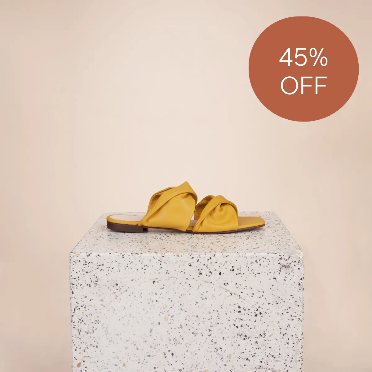 Lido - Mustard Nappa Sandals SAMPLE SALE - FINAL SALE