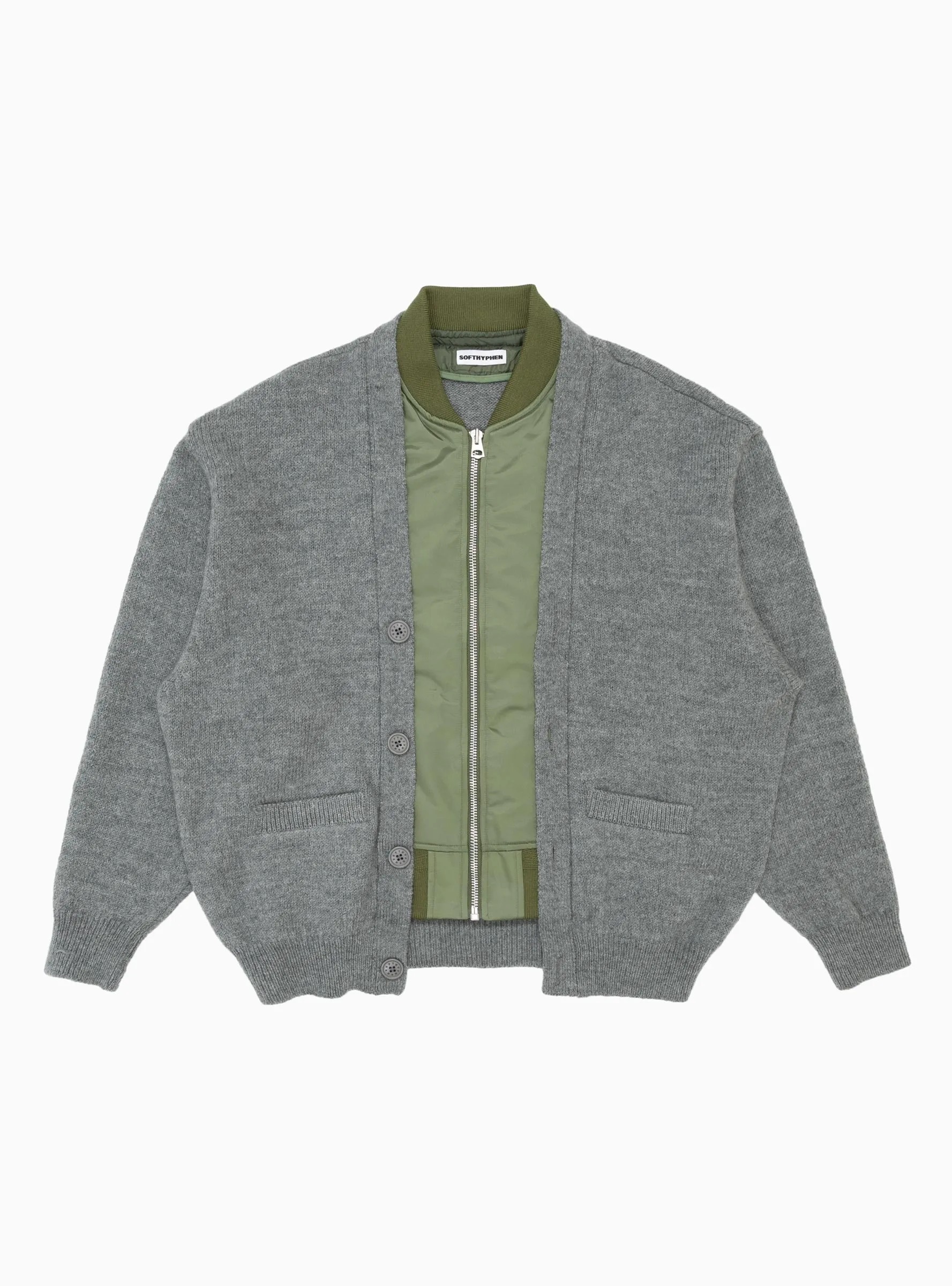 MA-1 Mix Cardigan Grey