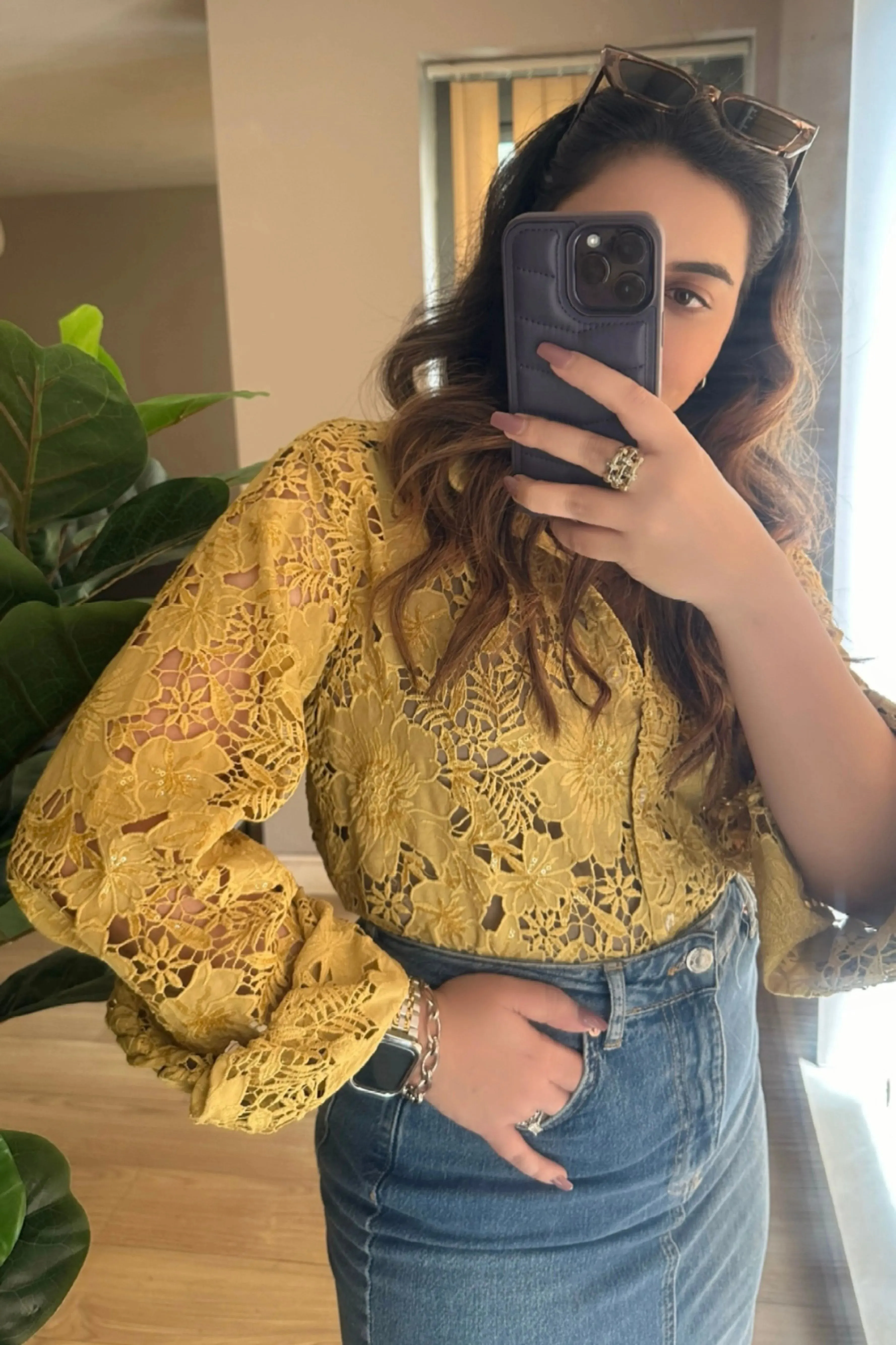 Mellow Yellow Cutwork Shirt