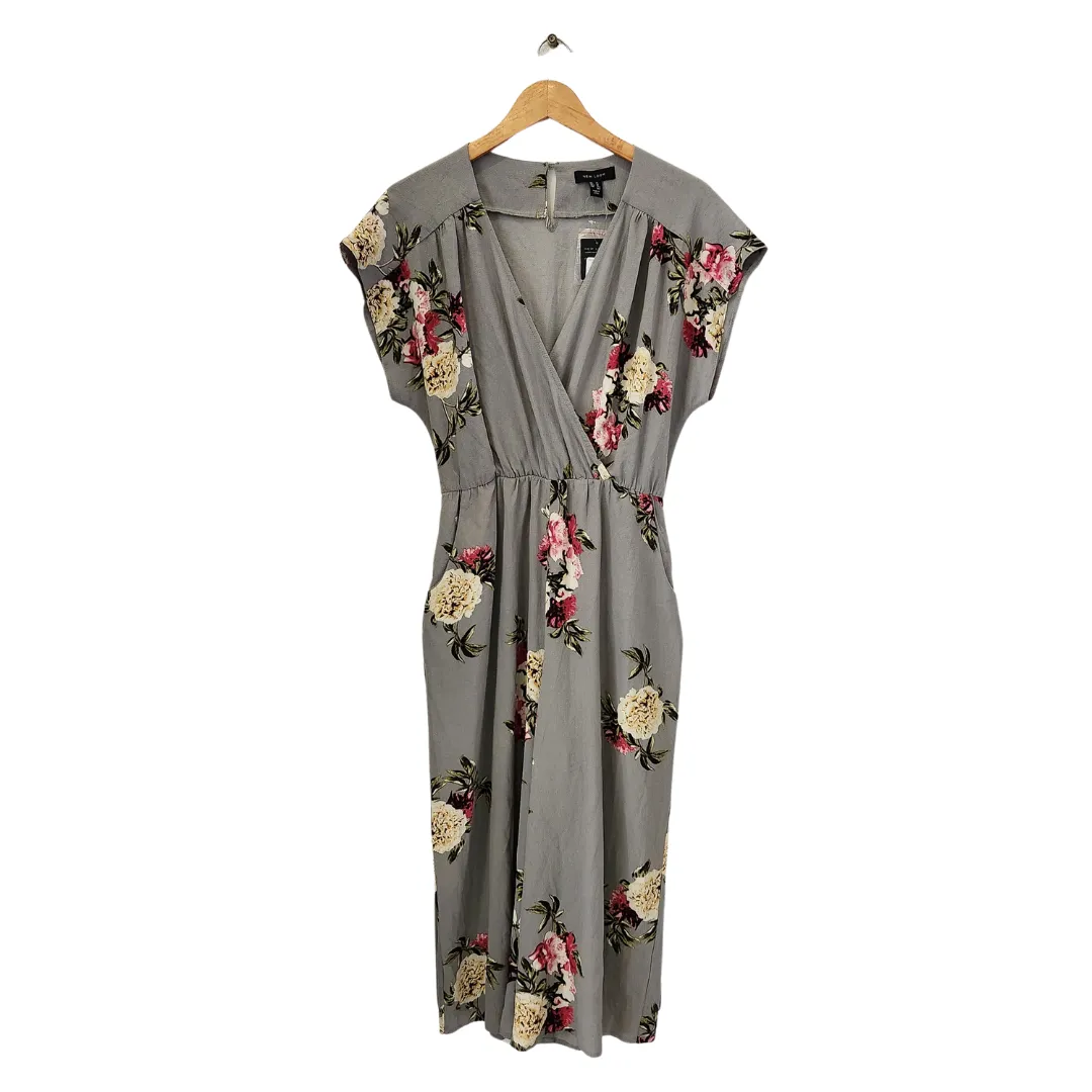 New Look Grey Floral Printed Jumpsuit | Brand New |