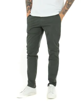 Pantaloni Uomo Tasca America Microfantasia Verde Classico Casual GIOSAL-P3815A