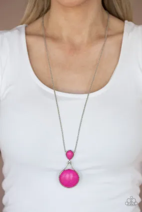 Paparazzi Necklace ~ Desert Pools - Pink