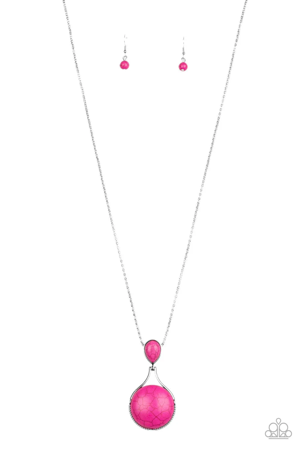 Paparazzi Necklace ~ Desert Pools - Pink