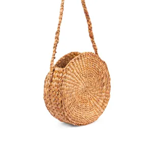 Round Crossbody Seagrass Bag