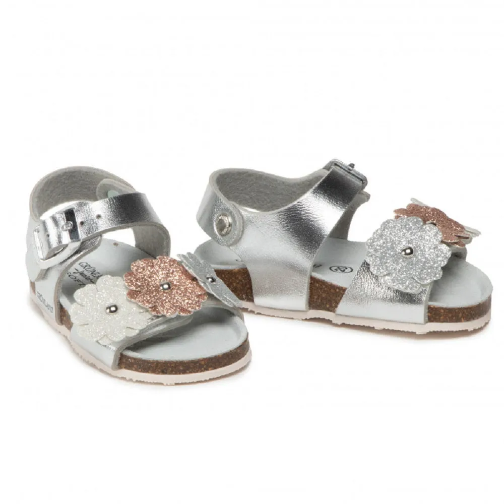 Scarpe bambina GRUNLAND art. AFRE SB1808 40 sandalo argento multi casual