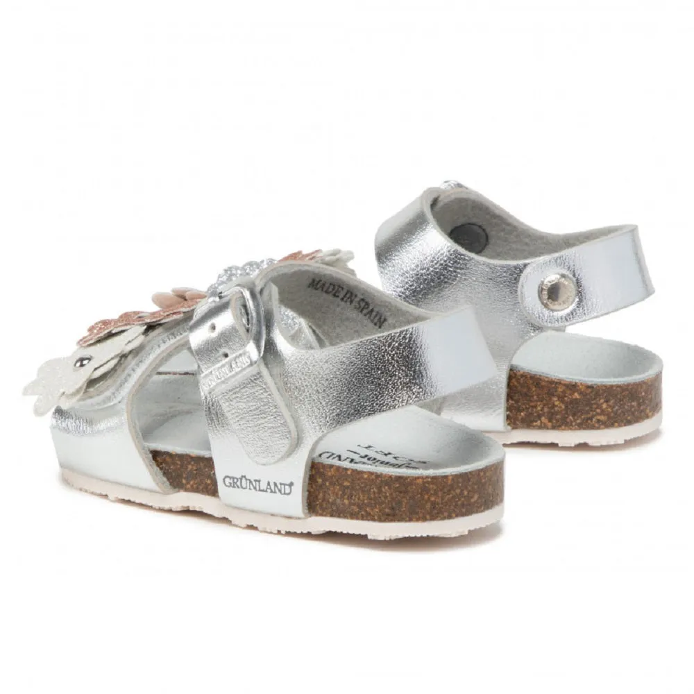 Scarpe bambina GRUNLAND art. AFRE SB1808 40 sandalo argento multi casual